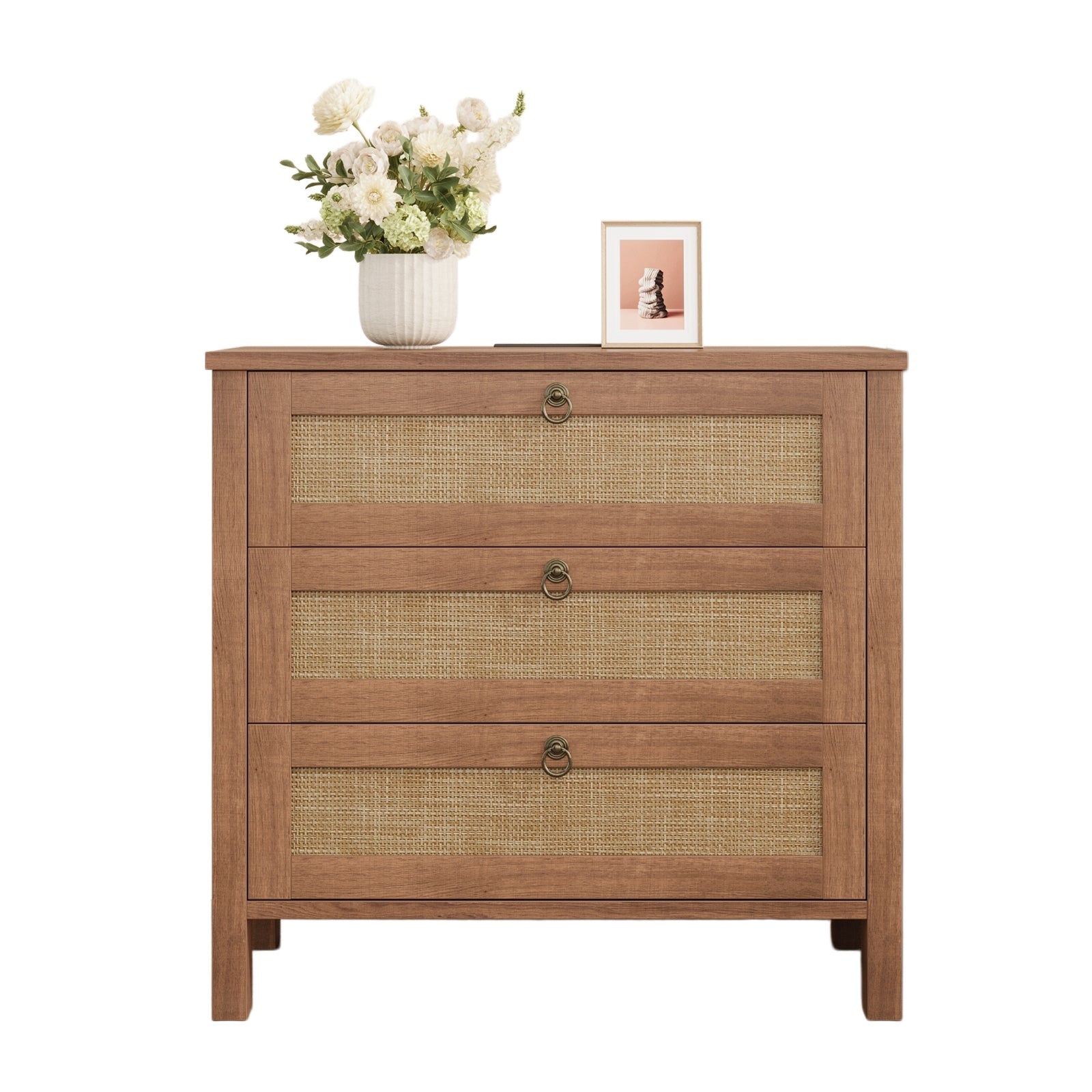 詰め放題　naonao room ꕤ.さま　140サイズ Vektaya US-NS014-NR Rattan Nightstand with Charging Station & 3