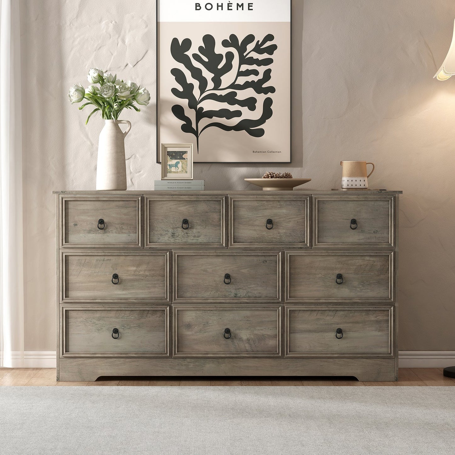 Yanosaku 10 Drawers Dresser for Bedroom - Yanosaku SotreFurnitureDS005 - GR