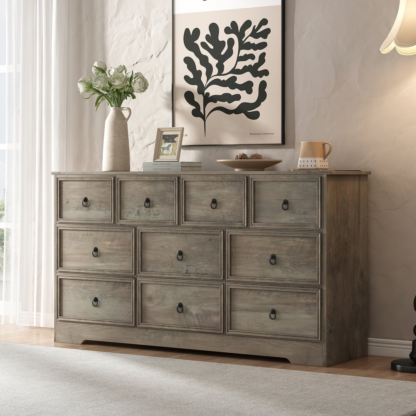 Yanosaku 10 Drawers Dresser for Bedroom - Yanosaku SotreFurnitureDS005 - GR