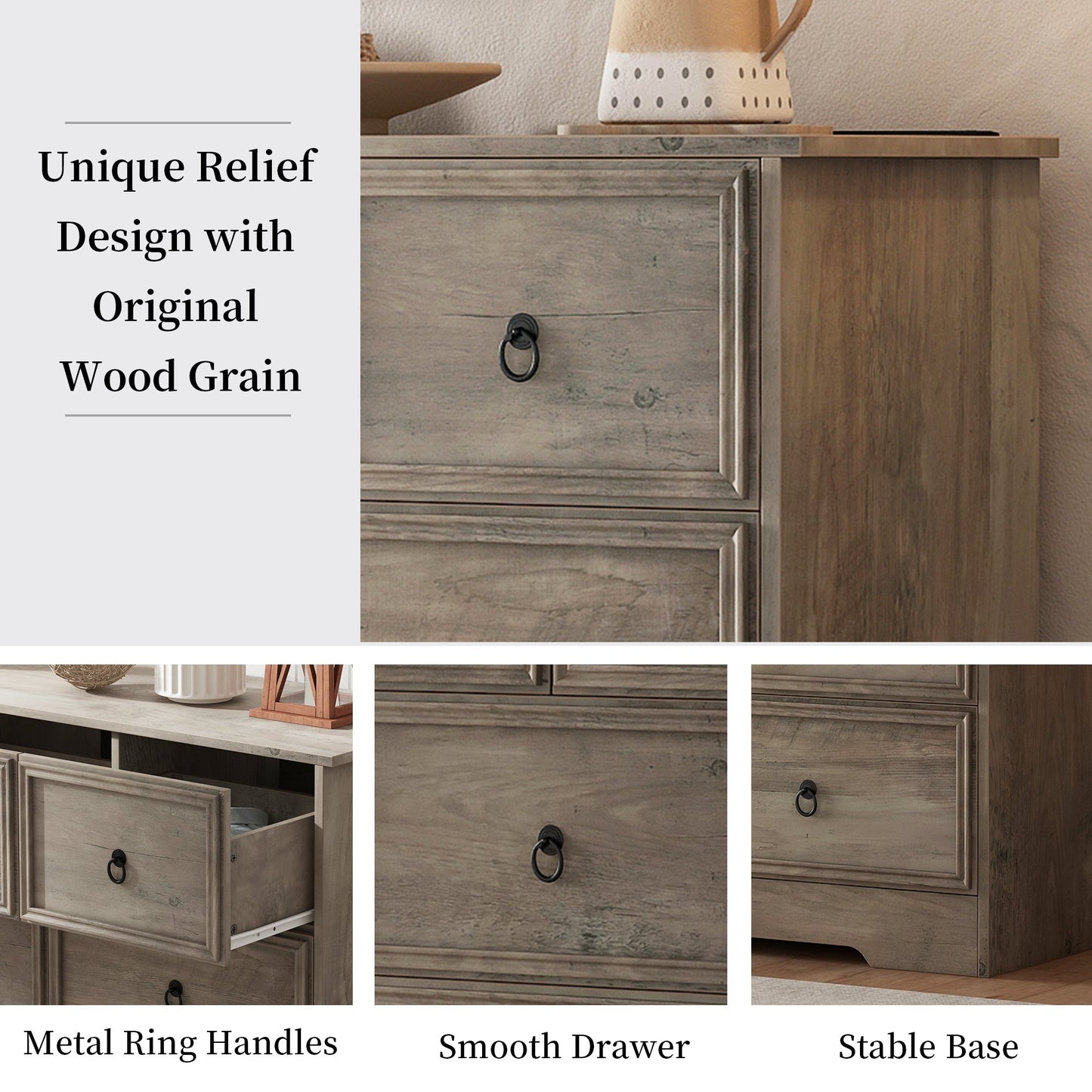 Yanosaku 7 Drawers Dresser for Bedroom - Yanosaku SotreFurnitureDS004 - GR