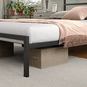 YANOSAKU BF006 - GR - F Full Size Metal Bed Frame with LED Lights - Yanosaku SotreFurnitureBF006 - GR - F