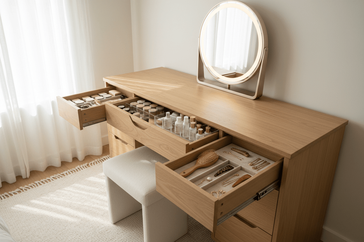 How to Organize Vanity Drawers by Category - Vektaya