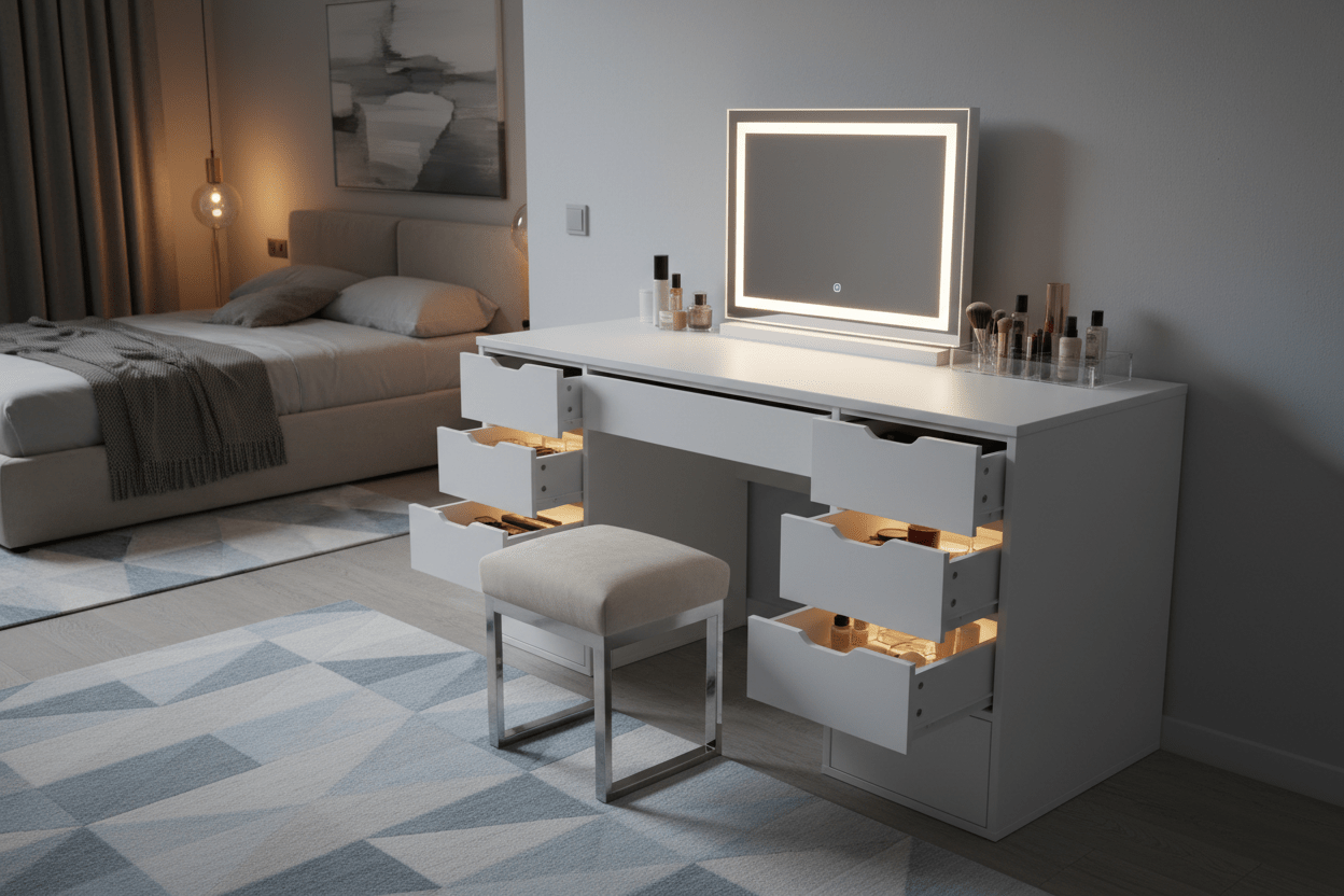 Too Much Clutter, Not Enough Drawers? Here's How to Pick the Right Vanity Desk - Vektaya
