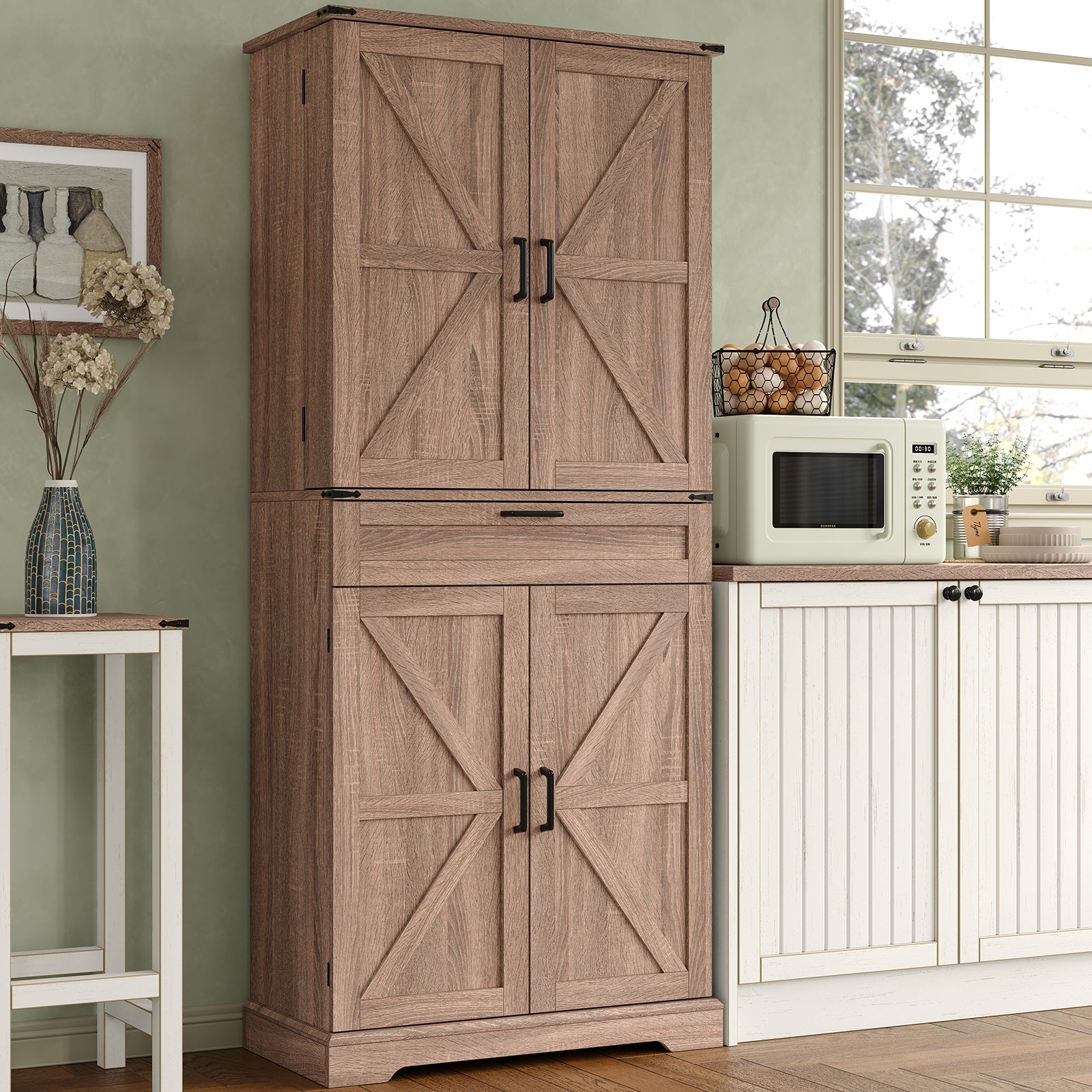 Yanosaku SC001  72'' Tall Kitchen Storage Pantry Cabinet