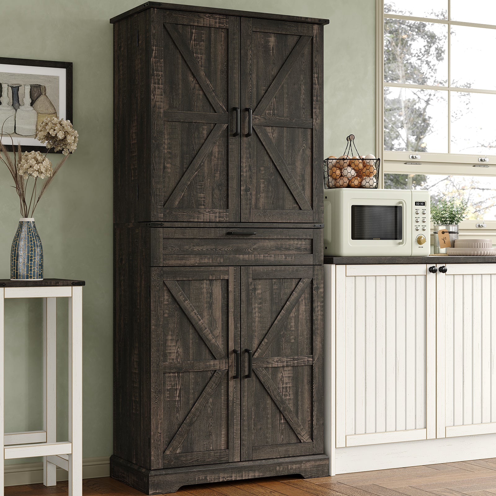 Yanosaku SC001  72'' Tall Kitchen Storage Pantry Cabinet