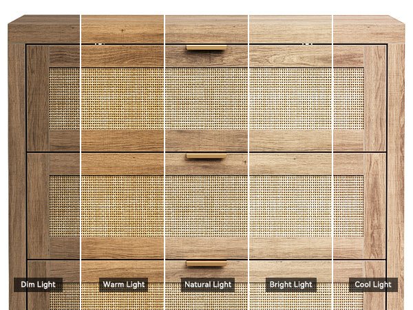 48'' Tall Dresser for Bedroom, Rattan Dresser with 5 Drawers, Boho Chest of Drawers- Vektaya - VektayaDresserDS015-NR