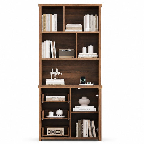 71'' Tall Tall Bookshelf with 3 Drawers - Vektaya - VektayaStorage Cabinet
