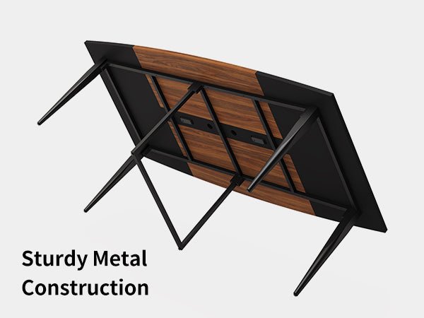 8FT Conference Table with Power Hubs, Large Meeting Table for 8-10 People- Vektaya - VektayaTableDT006-BR