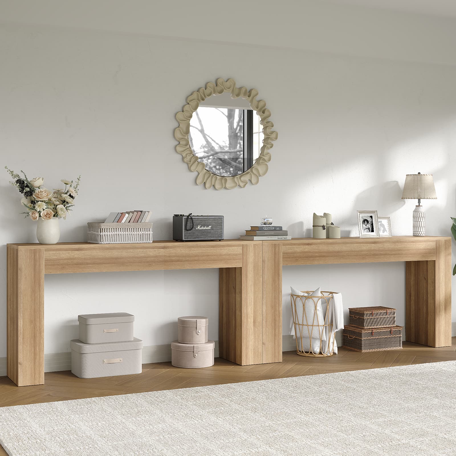 Yanosaku ST003 63" Farmhouse Console Table for Entryway & Living Room