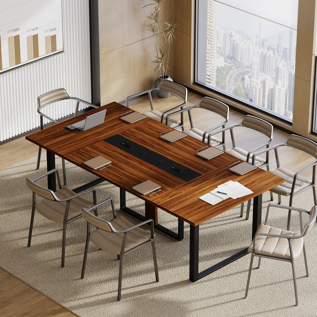 Farmhouse Desk with Power Outlets
