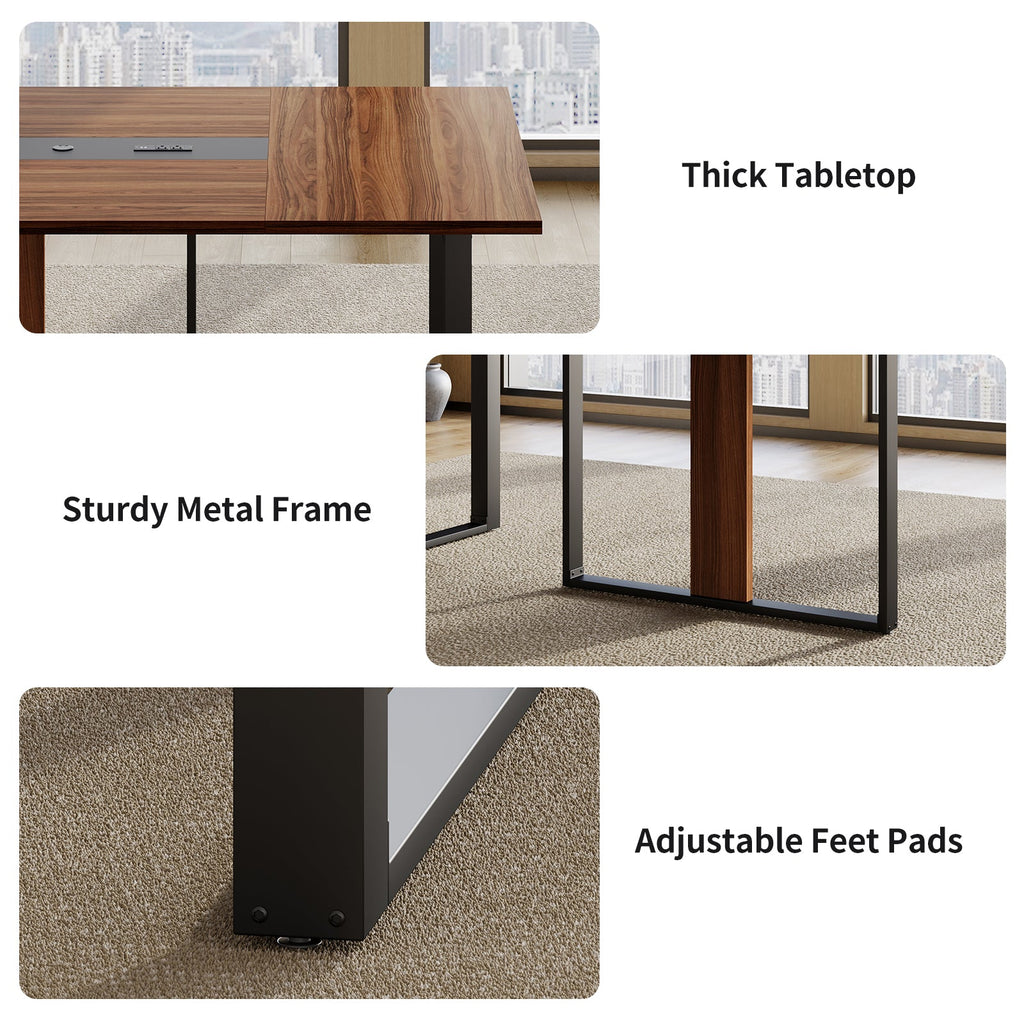 Farmhouse Desk with Power Outlets