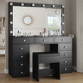 11-Drawer LED Mirror Vanity Desk