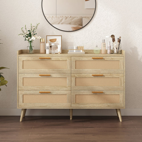Yanosaku 6 Drawer Dresser for Bedroom - Yanosaku SotreFurnitureDS002 - OAK