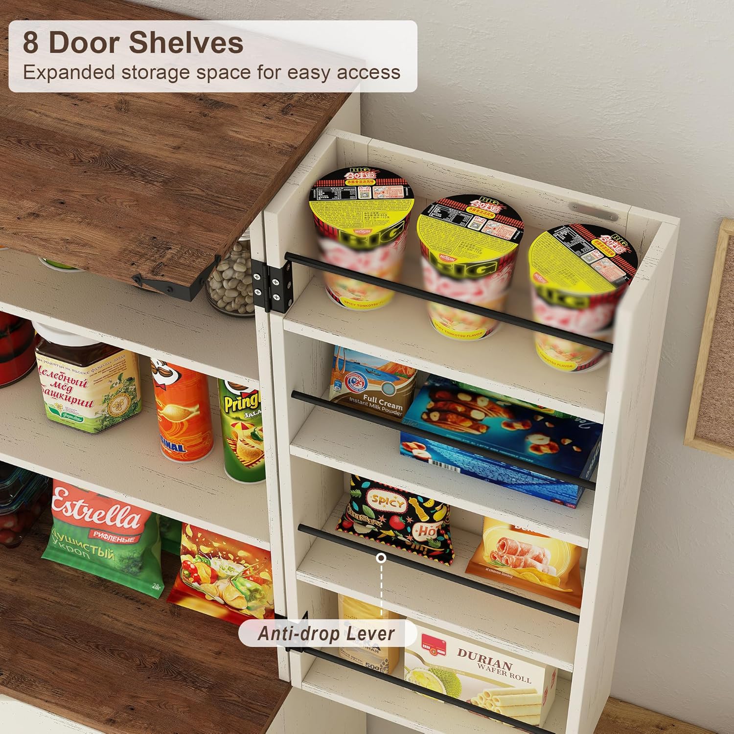 Yanosaku 72'' Tall Kitchen Storage Pantry Cabinet - Yanosaku SotreFurnitureSC001