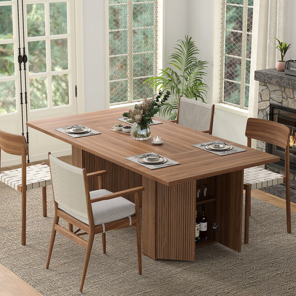 Yanosaku DT002 78.7" Rectangular Farmhouse Dining Table for 4–10 - Yanosaku SotreFurnitureDT002-BR