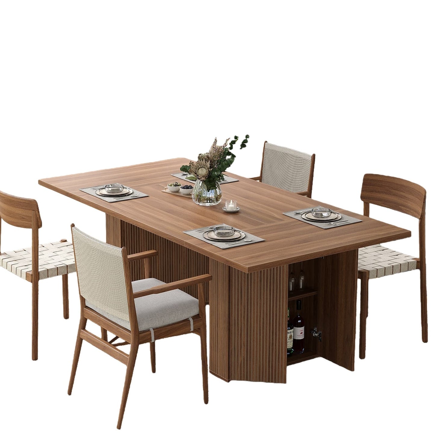 Vektaya US-DT002 78.7" Rectangular Farmhouse Dining Table for 4–10