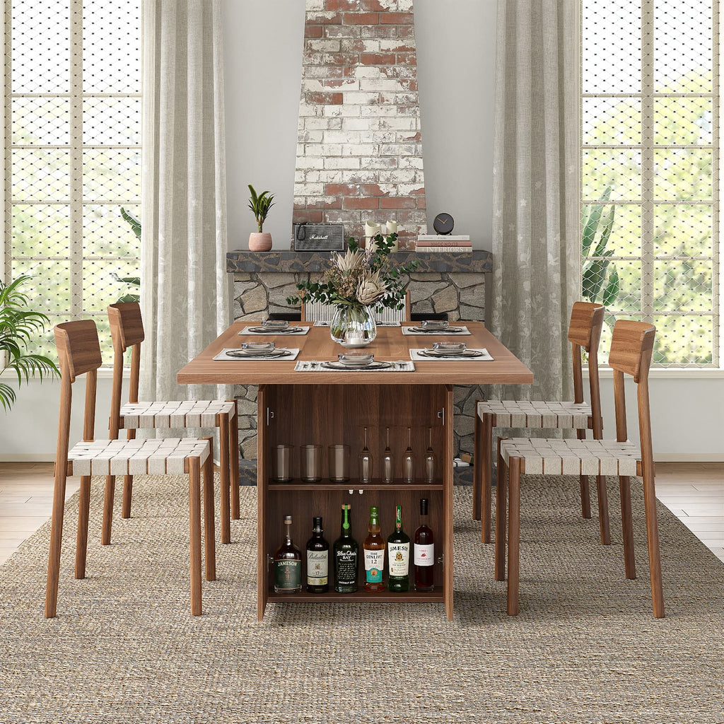 Yanosaku DT002 78.7" Rectangular Farmhouse Dining Table for 4–10 - Yanosaku SotreFurnitureDT002-BR