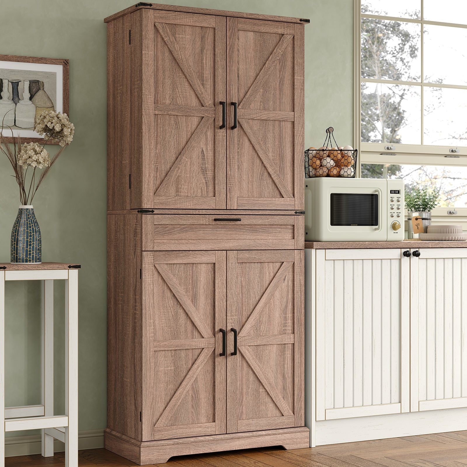 Yanosaku SC001 72'' Tall Kitchen Storage Pantry Cabinet - Yanosaku SotreFurnitureSC001 - ES