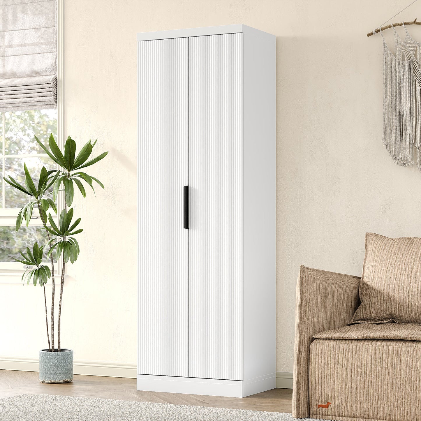 Yanosaku SC002 71'' Tall Storage Cabinet, 5 - Tier Fluted - Yanosaku SotreFurnitureSC004