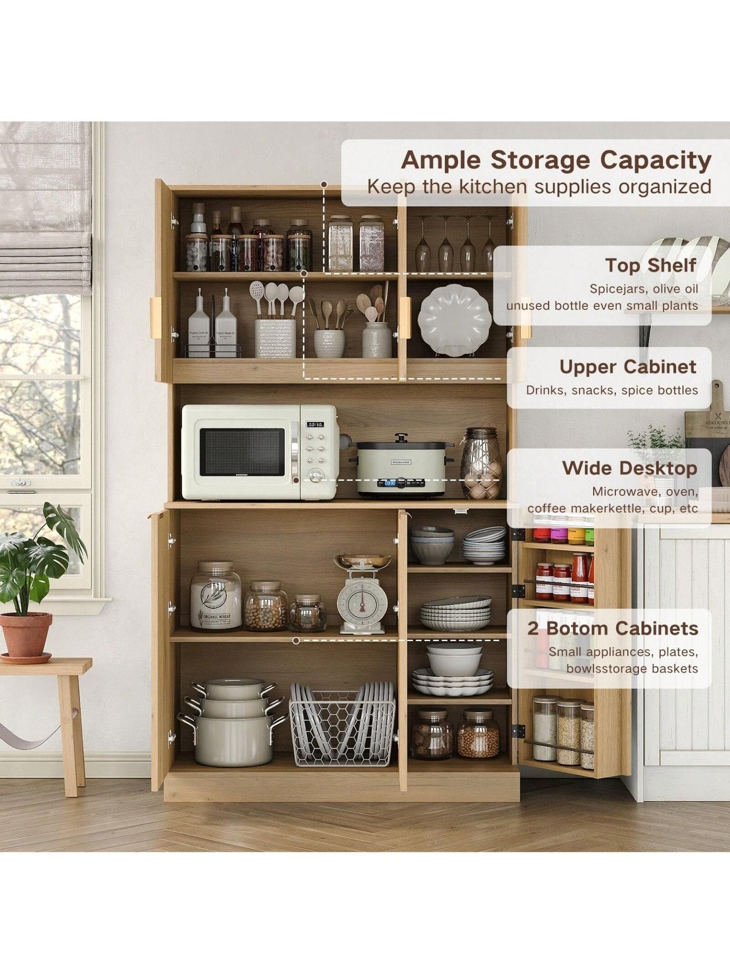 Yanosaku SC003 71'' Tall Kitchen Pantry, Storage Cabinet - Yanosaku SotreFurnitureSC003