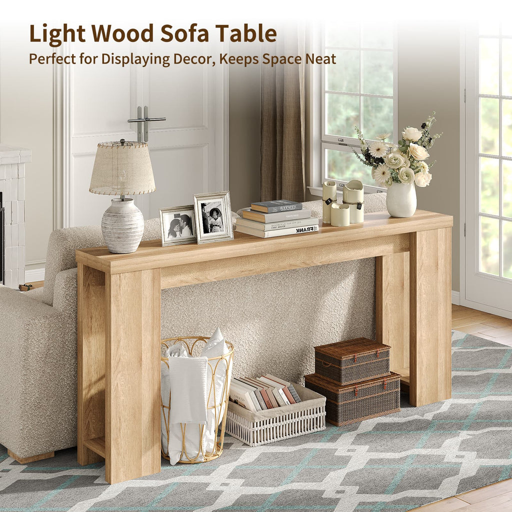 Yanosaku ST001 70.9" Long Console Table for Entryway, Farmhouse Sofa Table for Living Room & Hallway - Yanosaku SotreFurniture