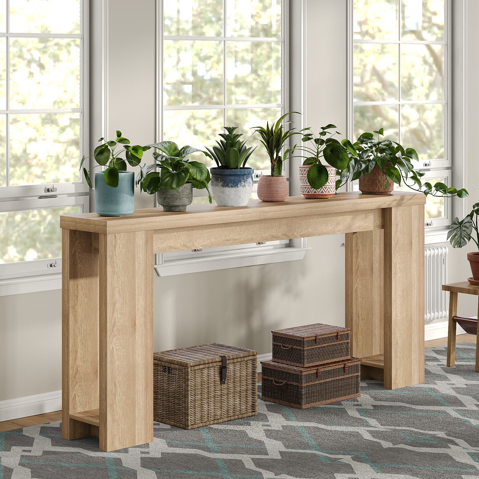 Yanosaku ST001 70.9" Long Console Table for Entryway, Farmhouse Sofa Table for Living Room & Hallway - Yanosaku SotreFurniture