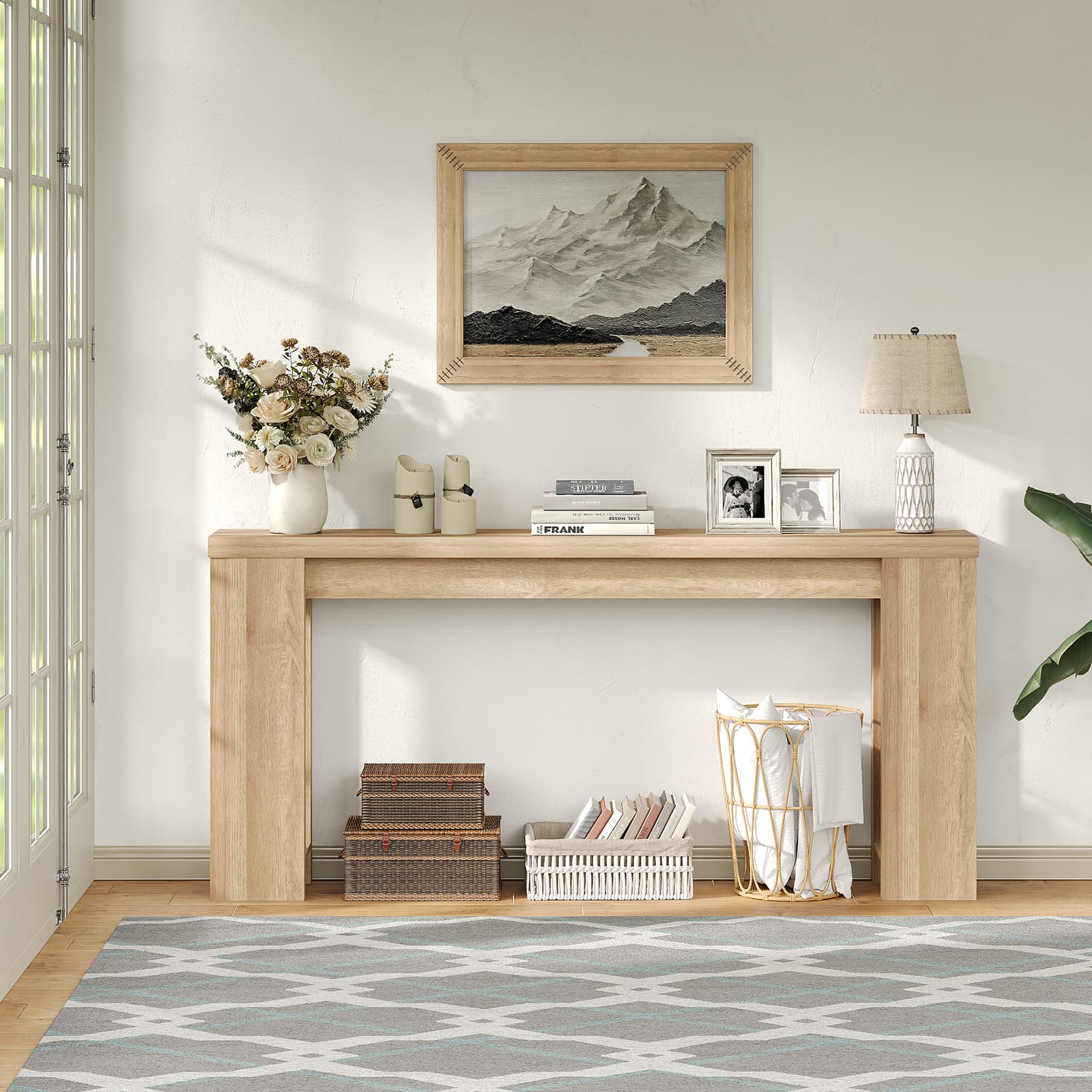 Yanosaku ST001 70.9" Long Console Table for Entryway, Farmhouse Sofa Table for Living Room & Hallway - Yanosaku SotreFurniture