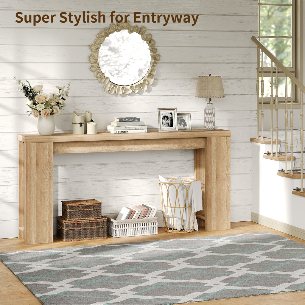 Yanosaku ST001 70.9" Long Console Table for Entryway, Farmhouse Sofa Table for Living Room & Hallway - Yanosaku SotreFurniture