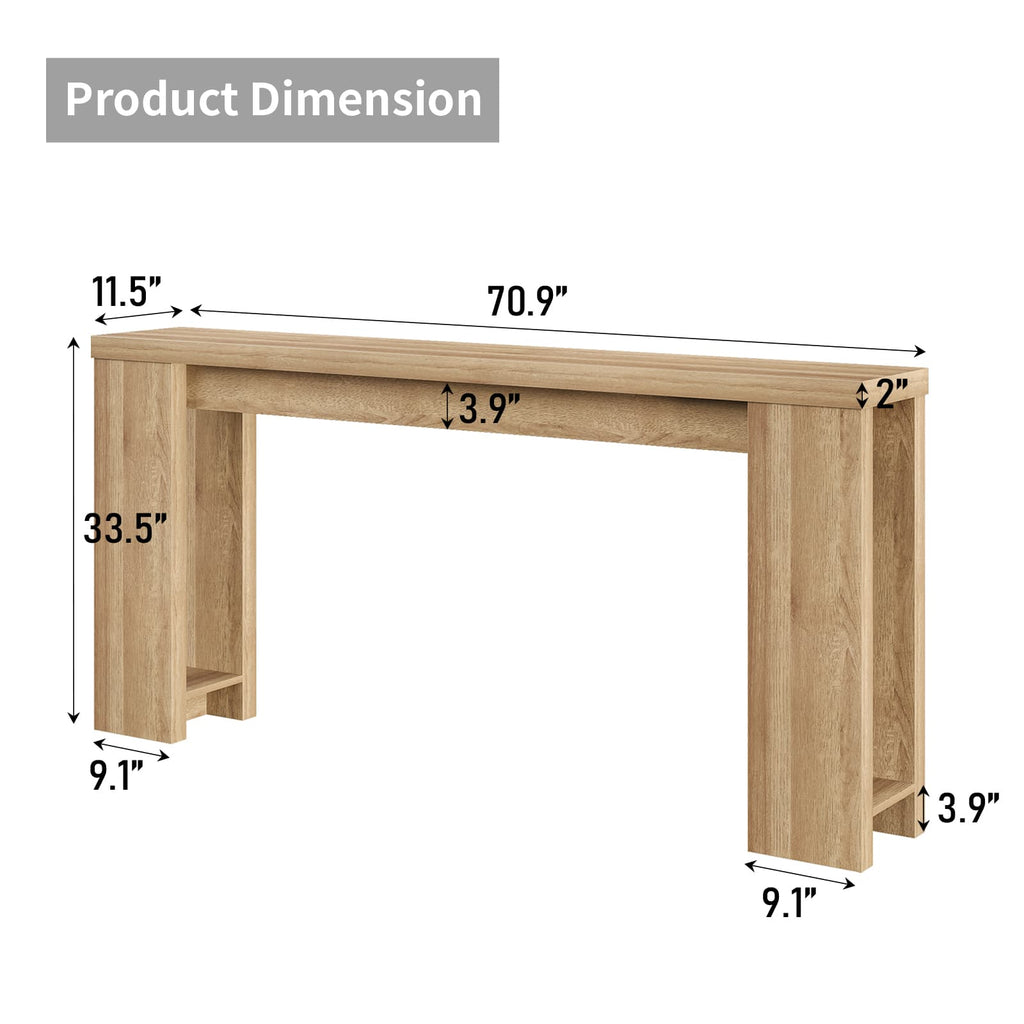 Yanosaku ST001 70.9" Long Console Table for Entryway, Farmhouse Sofa Table for Living Room & Hallway - Yanosaku SotreFurniture