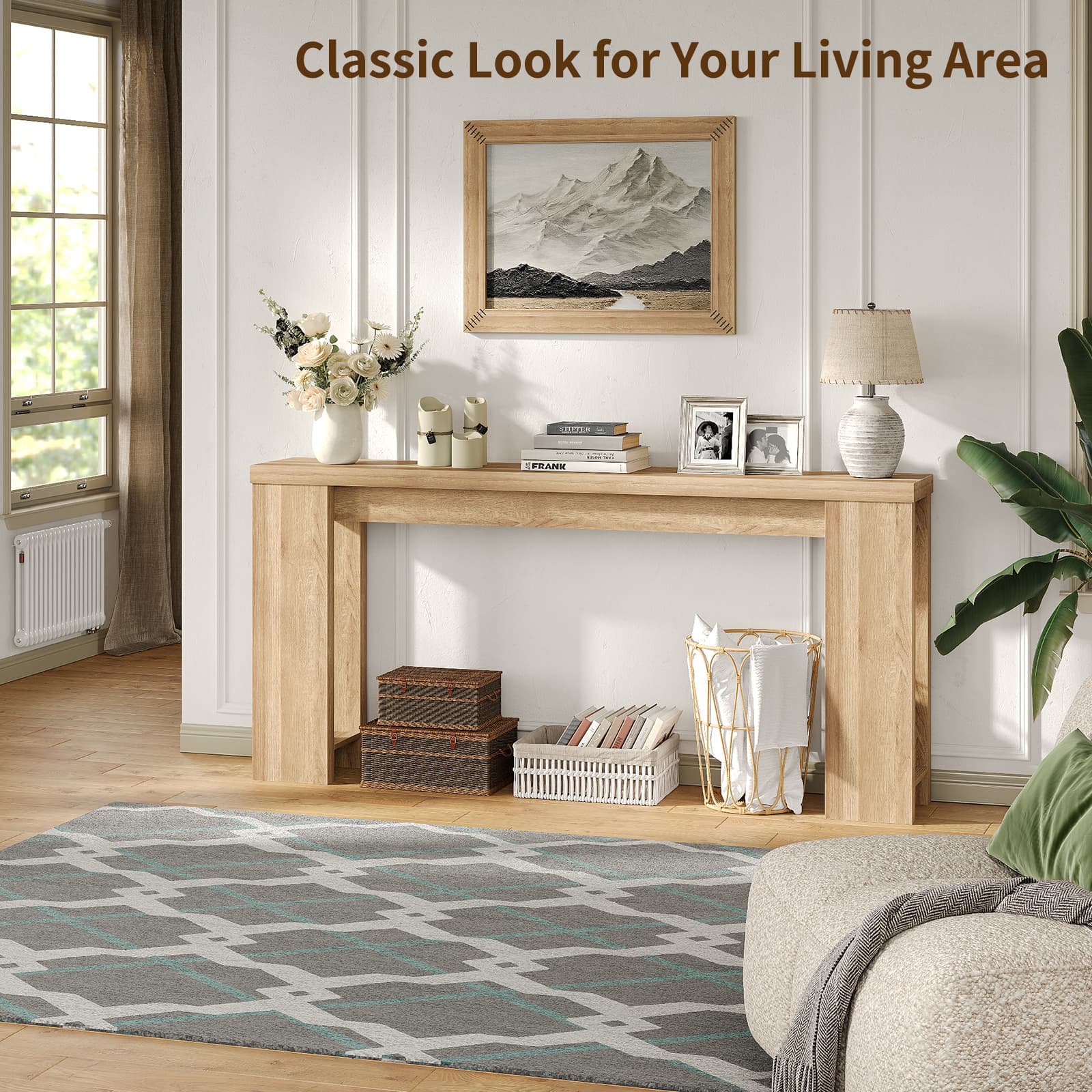 Yanosaku ST001 70.9" Long Console Table for Entryway, Farmhouse Sofa Table for Living Room & Hallway - Yanosaku SotreFurniture