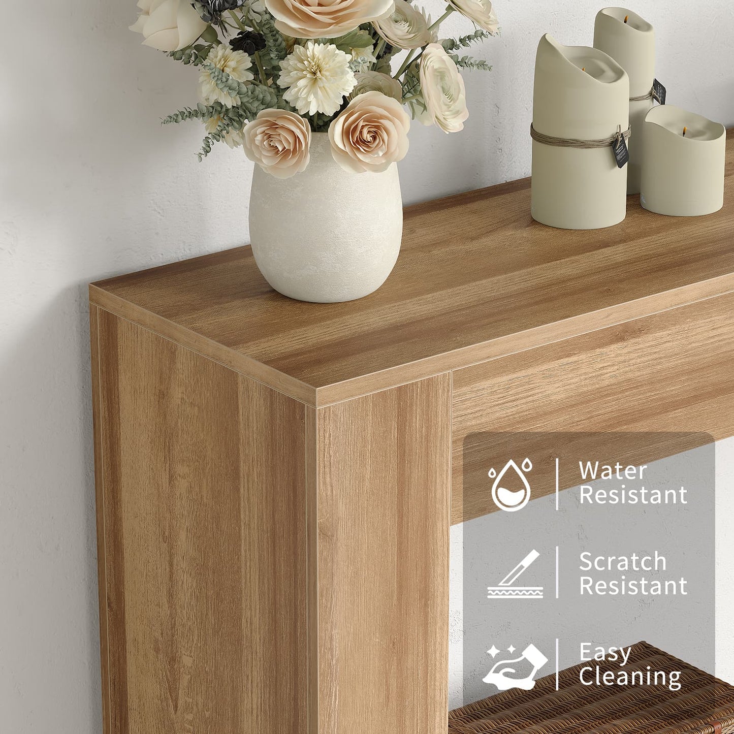 Yanosaku ST003 63" Farmhouse Console Table for Entryway & Living Room - Yanosaku SotreFurnitureST003-NR