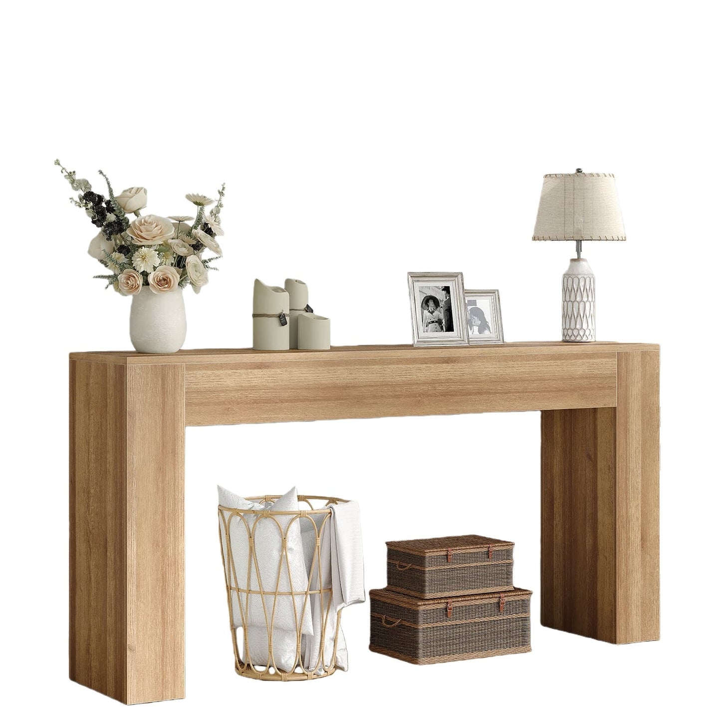 Vektaya US-ST003 63" Farmhouse Console Table for Entryway & Living Room