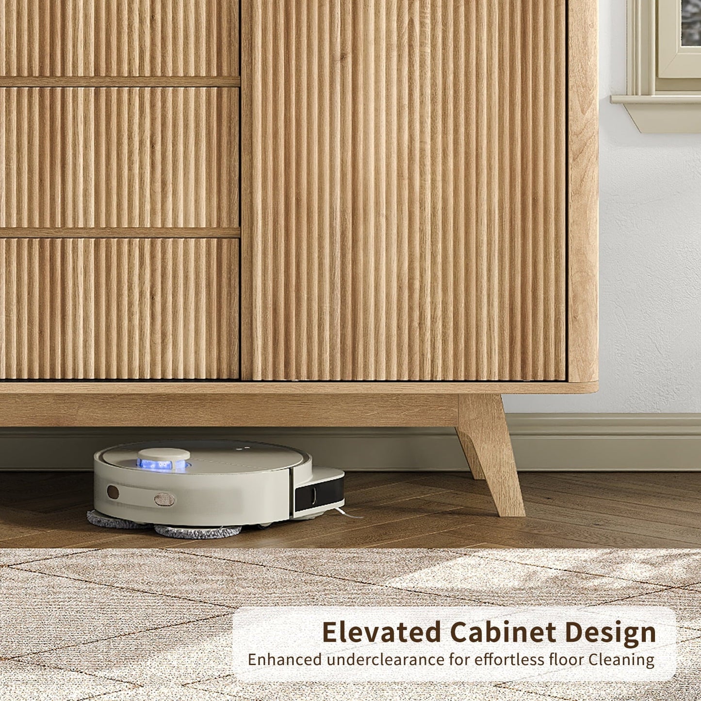 Yanosaku TS001 62" W Fluted Buffet Cabinet - Yanosaku SotreFurnitureTS001